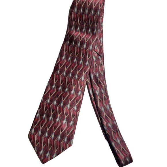 Stafford Neck Tie Silk Geometric Standard Classic - Picture 1 of 9